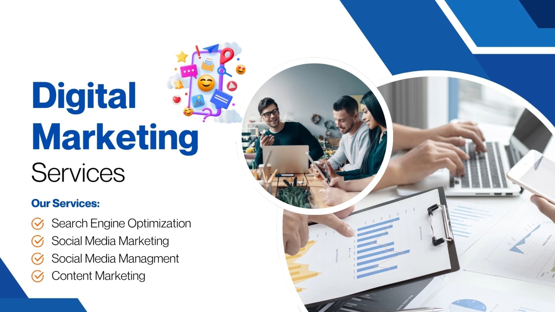 I will do complete digital marketing, , Facebook ads social media management